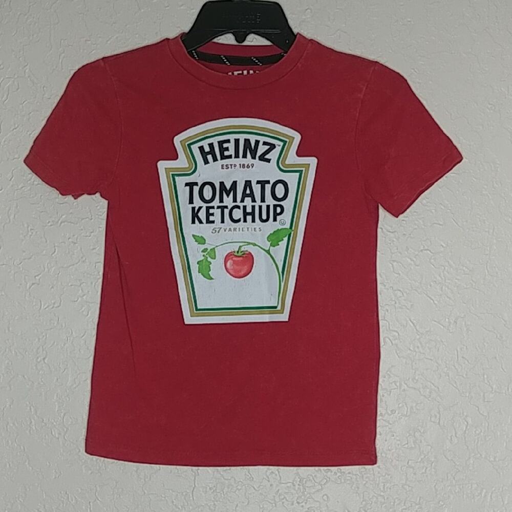 Heinz Tomato Ketchup Pop Art Costume Short Sleeve T-Shirt Red Size S (6/7) (CL)
